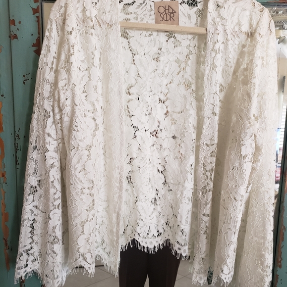 NWOT Chaser Brand Lace Cardigan - Picture 3 of 5